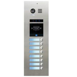 FRC8SN/ID/IN μπουτονιέρα INOX χωνευτή, 8 μπουτόν, με καρτ/γνωστη BUS-2